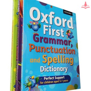 พจนานุกรมคำศัพท์ไวยากรณ์และการสะกดคำภาษาอังกฤษสำหรับเด็ก—Childrens Oxford English Grammar Punctuation and Spelling Science Dictionary “First Grammar Punctuation / Primary Grammar Punctuation / Primary Illustrated Science and Spelling Dictionary”