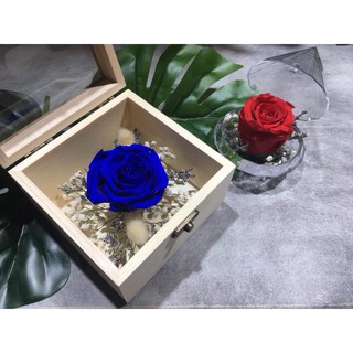 🌹ดอกกุหลาบอมตะ  Preserved Rose🌹 🌟ดอกไม้จริงที่เก็บไว้ได้3-5ปี🌟ในกล่องไม้คลาสสิด