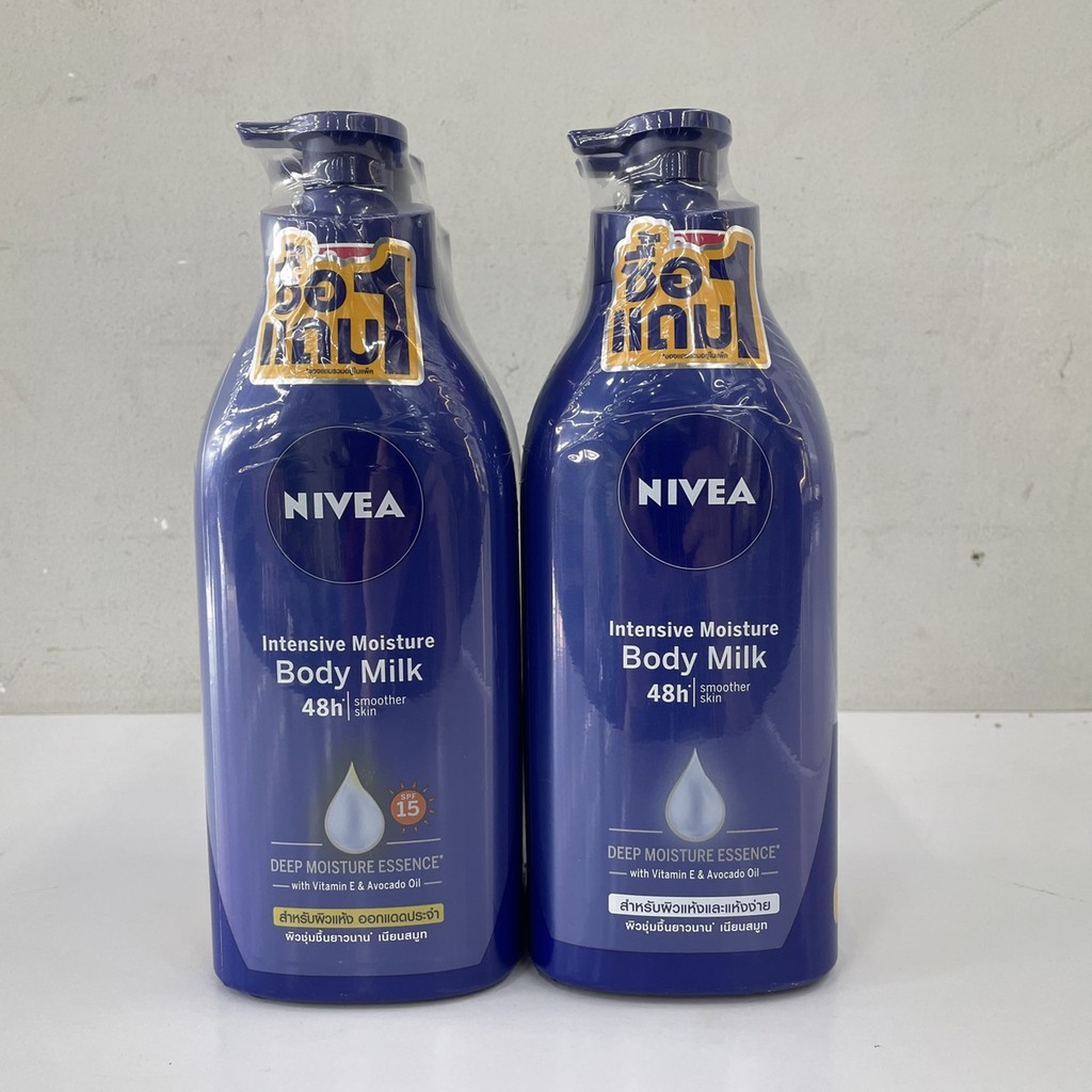 (ซื้อ1แถม1) Nivea Intensive Moisture Body Milk โลชั่น นีเวีย อินเทนซีฟมอยส์เจอร์บอดี้มิ้ลค์ 525  มล.