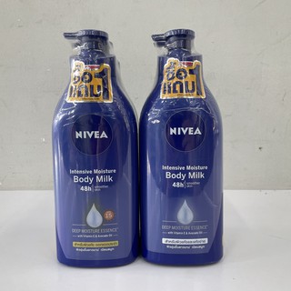 (ซื้อ1แถม1) Nivea Intensive Moisture Body Milk โลชั่น นีเวีย อินเทนซีฟ มอยส์เจอร์ บอดี้ มิ้ลค์ 525 มล.-600 มล. มี 2 สูตร