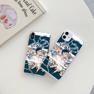 white tiger เคสไอโฟน 13 promax 8 พลัส cute iPhone 11  7 8 plus se2020 12 14 13 pro max phone case Xr Xs X max เคส นิ่ม