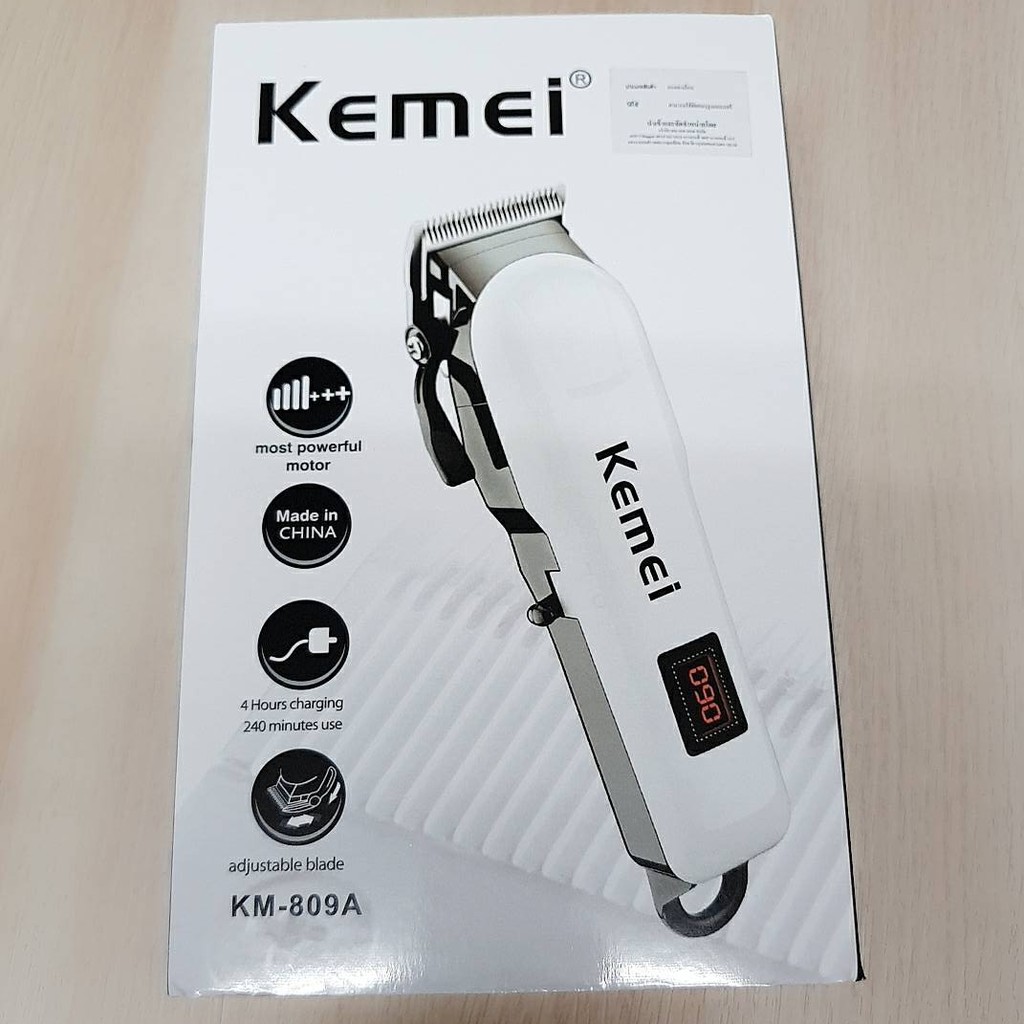 KEMEI KM-809A ปัตตาเลี่ยนตัดผม ปัตตาเลี่ยนไร้สาย