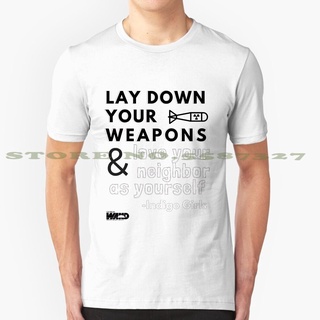 Gildan เสื้อยืดลําลอง แขนสั้น พิมพ์ลาย Lay Down Your Weapons ของขวัญวันเกิด สไตล์วินเทจ แฟชั่นสําหรับผู้ชาย และผู้หญิง ไ