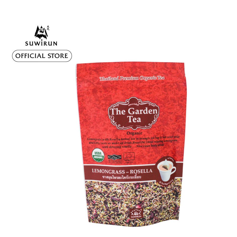 The Garden Tea - ชาสมุนไพรตะไคร้ กระเจี๊ยบ 25 ซอง