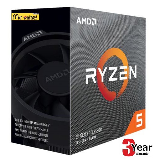 CPU (ซีพียู) AMD AM4 RYZEN5 3600 3.6 GHz -สินค้ารับประกัน  3 ปี