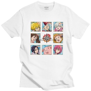 [S-5XL] เสื้อยืด ผ้าฝ้าย แบบนิ่ม พิมพ์ลาย Seven Deadly Sinsga Nanatsu No Taizai สวมใส่สบาย สําหรับผู้ชาย