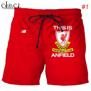 HX Liverpool F.C.3D พิมพ์กีฬาและกางเกงขาสั้นเพื่อการพักผ่อน