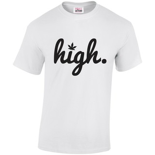 คอตต้อนคอกลมเสื้อยืดลําลองสําหรับผู้ชายแขนสั้นพิมพ์ลาย Weed Dope Cannabis SWAGS-5XL