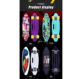 Cruiser Skateboard Penny Board เพนนีบอร์ด สเก็ตบอร์ดเรโทรทรงปลา 22/27 นิ้ว