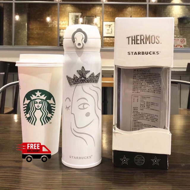 ใน penang Swarovski Starbucks Coffee Tumbler Thermos ขวดน ้ ําสแตนเลสวันเกิด