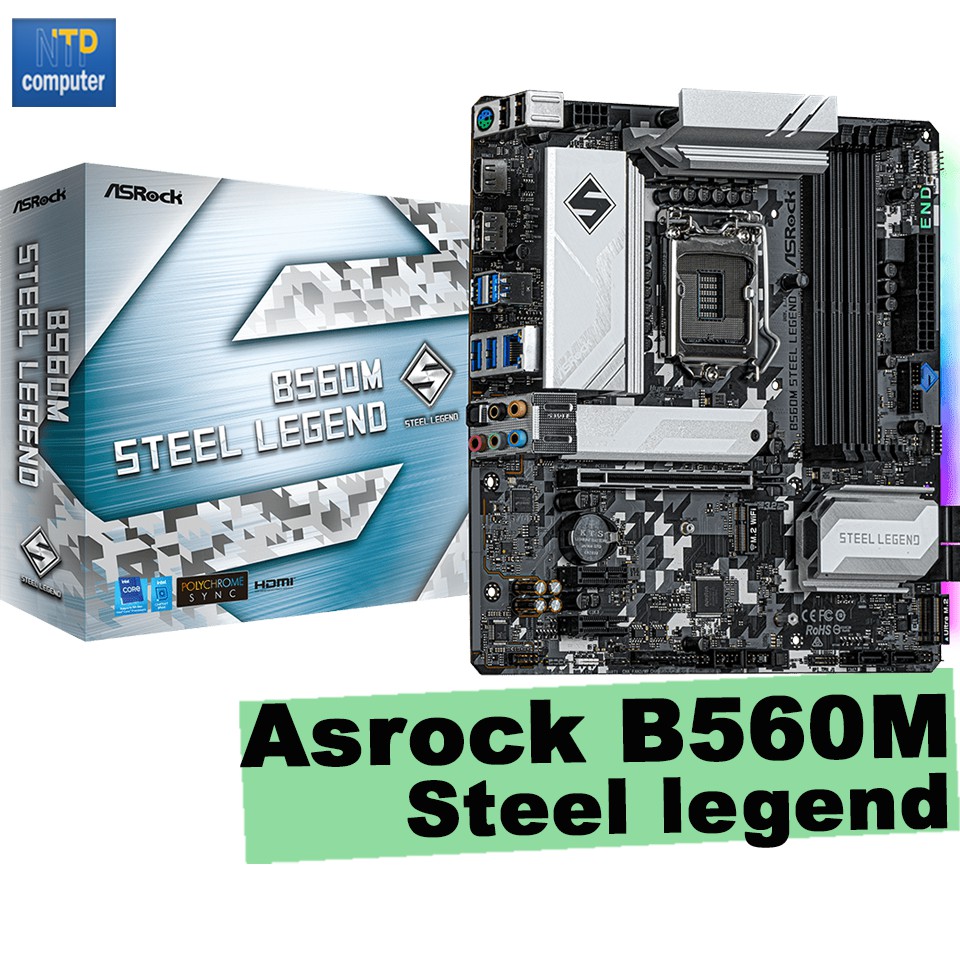 เมนบอร์ด MAINBOARD ASROCK B560M STEEL LEGEND LGA 1200 ของใหม่