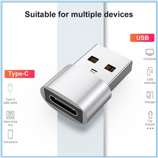 อะแดปเตอร์แปลง Type-c ตัวเมีย เป็น USB ตัวผู้ อะลูมิเนียมอัลลอย อุปกรณ์เสริม สําหรับโทรศัพท์มือถือ