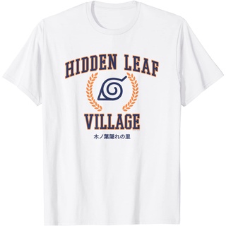 เสื้อยืด คอกลม พิมพ์ลาย Naruto Shippuden Hidden Leaf