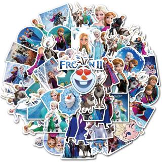 Frozen สติกเกอร์กันน้ำรูปแบบที่แตกต่างกัน, 50 ชิ้น