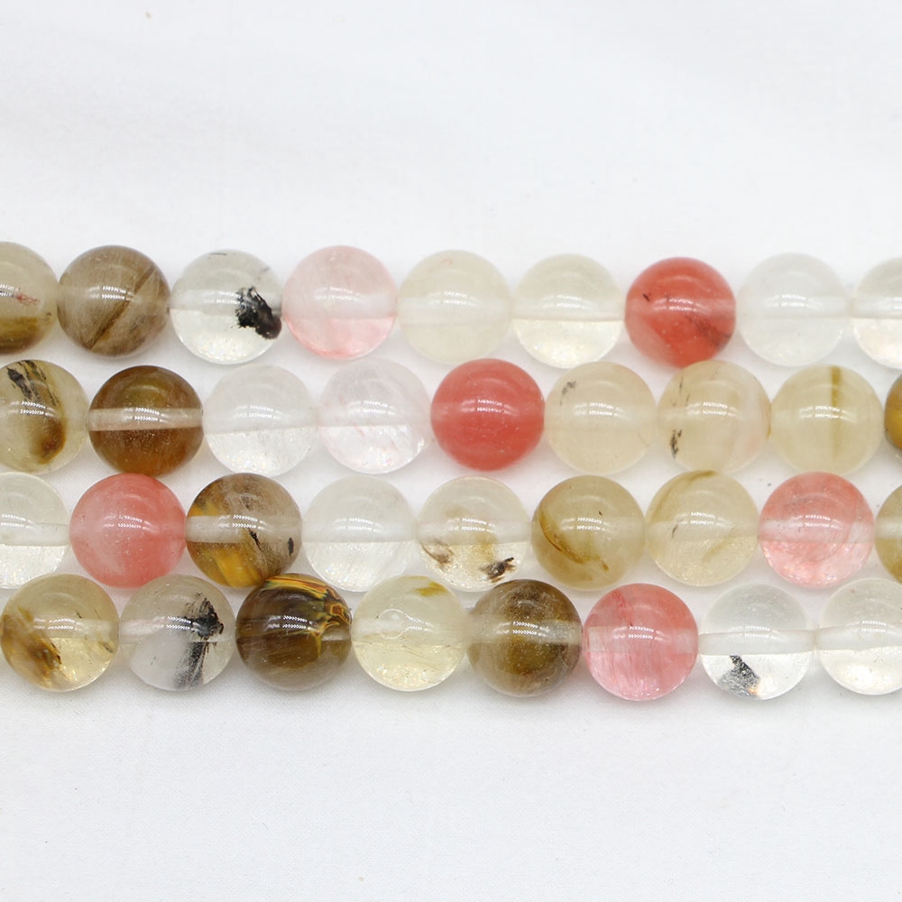 ลูกปัดหินคริสตัล 4 6 8 10 12 มม . สีแดงสําหรับทําเครื่องประดับ Diy