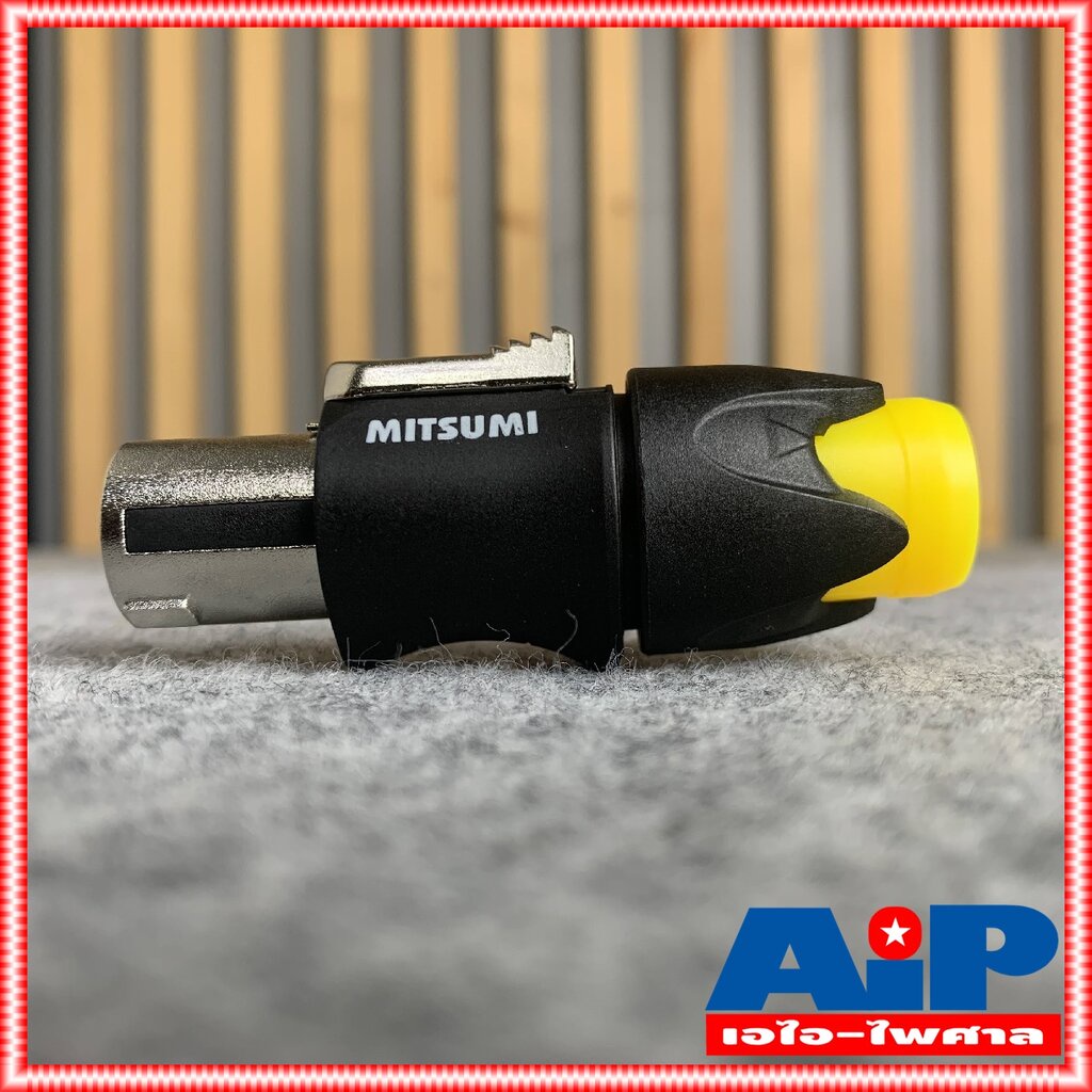 MITSUMI 911S06EX SPEAKON สีเหลือง เสริมเหล็ก ราคาต่อ1ตัว ปลั๊กลำโพง หัวspeakon สเปคคอนตัวผู้ สเปคคอน สเปคค่อนลำโพง สเ...