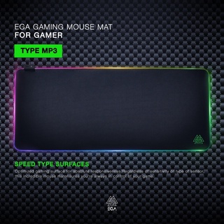 แผ่นรองเม้าส์ TYPE MP3 EGA MOUSE MAT with RGB มีไฟ RGB