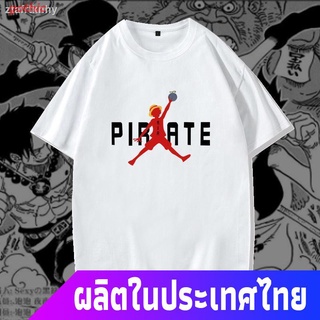 gothic ร์ตูนพิมพ์ฤดูร้อน ย์เสื้อยืด คุณภาพสูงOne Piece Luffy Short Sleeve T-shirt Pure Cotton Half Sleeve Tide Brand Men