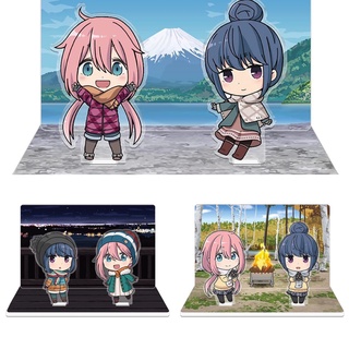 [แท้💯/Pre-Order✈️] Shima Rin &amp; Nadeshiko Kagamihara Diorama Acrylic