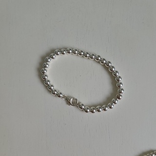 Me.phenomenal : Silver Bead bracelet 5 mm.(silver925/เงินแท้925)