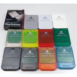 ราคาPS1 Memory Card แท้ Sony จากประเทศญี่ปุ่น สี Original และสีอื่นๆ เมม เพลย์หนึ่ง เซฟ Mem