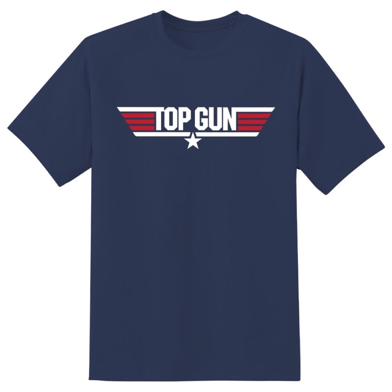 VATANAเสื้อยืดแขนสั้น สีกรม พิมพ์ลาย Logo Top Gun vatana.official