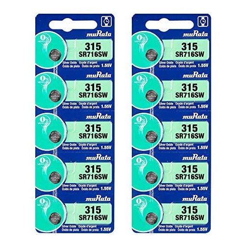 ถ่านกระดุม MURATA 315/SR716SW (จำหน่ายยก 1 แผง 5 ก้อน)