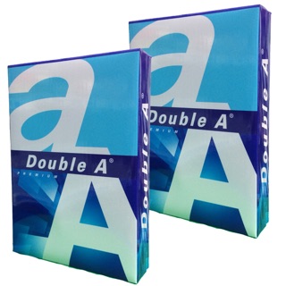 [ แพ็ค 2 ] DOUBLE A กระดาษ a4 กระดาษถ่ายเอกสาร ดับเบิ้ลเอ 80 แกรม 500 แผ่น/ 1 ริม