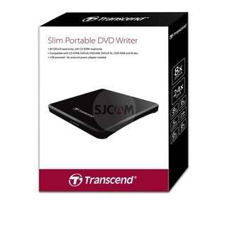 Transcend DVD : Ultra Slim Portable DVD Writer : รับประกัน 2 ปี - มีใบกำกับภาษี-TS8XDVDS-K