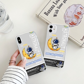 astronaut label เคสไอโฟน 13 pro max case nvsv moon iPhone 7 8 Plus Se 2020 8พลัส X Xr Xs Max phone cover 14 13 12 11 เคส