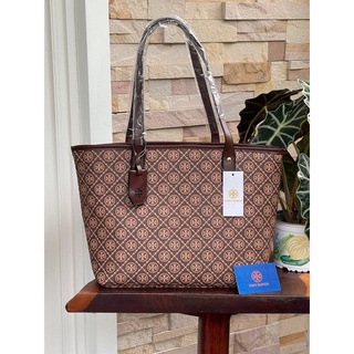 กระเป๋าสะพายใบไหล่ใบใหญ่ Tory burch T Monograme Large shopping bag