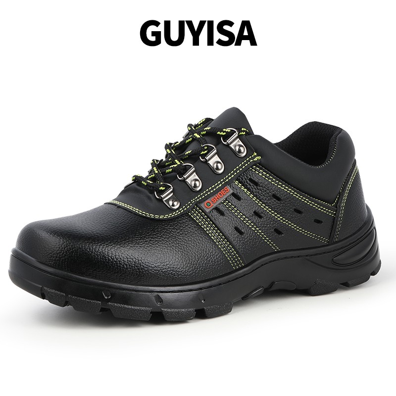 พร้อมสต็อก GUYISA Safety Shoes ผู้ชาย รองเท้าหัวเหล็ก ระบายอากาศ kasut safety