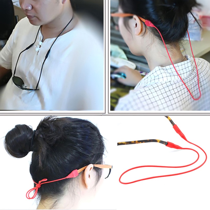 สายคล้องแว่นตา ซิลิโคน แบบยืดหยุ่น กันลื่น ป้องกันการสูญหาย พรีเมี่ยม สําหรับผู้ใหญ่ และเด็ก / สายคล้องแว่นตา ทนทาน สําหรับเล่นกีฬา, อ่านหนังสือ