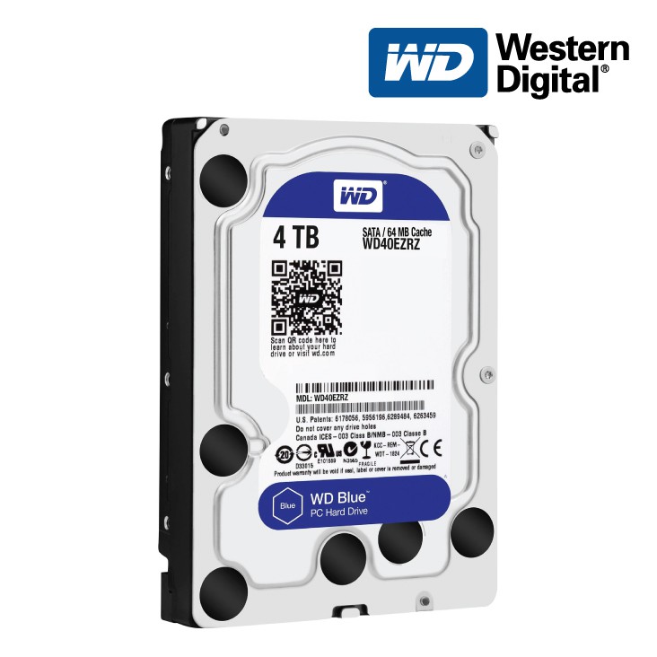 WD 4TB Blue Sata3 / 3.5" / 5400rpm (WD40EZAX) ประกันศูนย์ไทย 2ปี