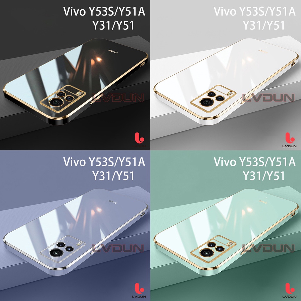 เคส Vivo Y31 Bright surface soft เคส Vivo Y15S Y01 Y21 Y20 Y12S Y12 Y21T Y33S Y33T T1X Y20S Y17 Y15 Y95 Y91i Y93 Y91C Y1S Solid color high-grade เคส Vivo Y31 ZB1