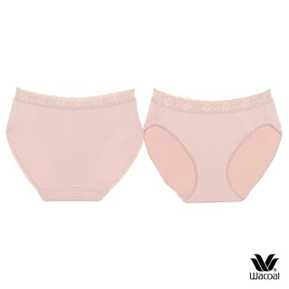Wacoal Surprise Panty กางเกงในใส่สบายวาโก้ รูปแบบ Bikini ขอบลูกไม้ แพ็ค 3 ชิ้น รุ่น WU1C35/WU1T35 สีเบจ-ดำ-ครีม (CR)