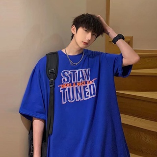 เสื้อยืดคอกลม แขนสั้น พิมพ์ลายตัวอักษร ทรงหลวม สไตล์ฮิปฮอป สตรีท ฤดูร้อน สําหรับผู้ชาย