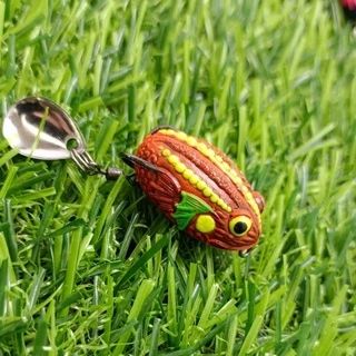 กบยาง 2.5 cm. ตัวเบ็ดเบอร์ #4 (กบยางปลาหลังขีด)