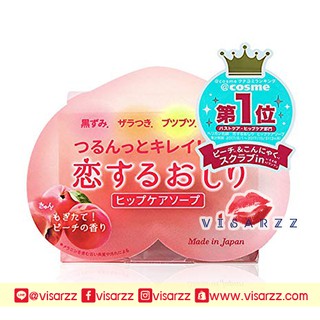 (สินค้า Japan ไม่ใช่ฮ่องกง/จีน) Pelican Hip Care Scrub Soap 80g สบู่ก้นเด้ง สบู่ทำความสะอากผิวบริเวณสะโพกและก้น กลิ่นพีช
