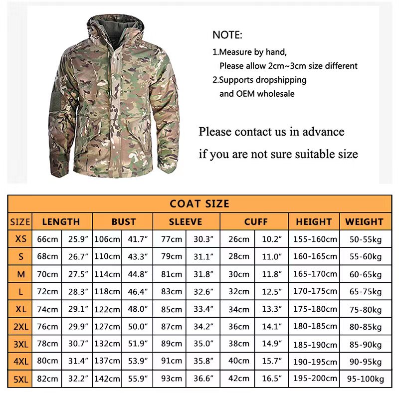 Military Clothing Tactical Jackets Men Airfoft Waterproof Windbreaker Jacket Hunting Outfit Hooded Coat Outdoor Hiking J