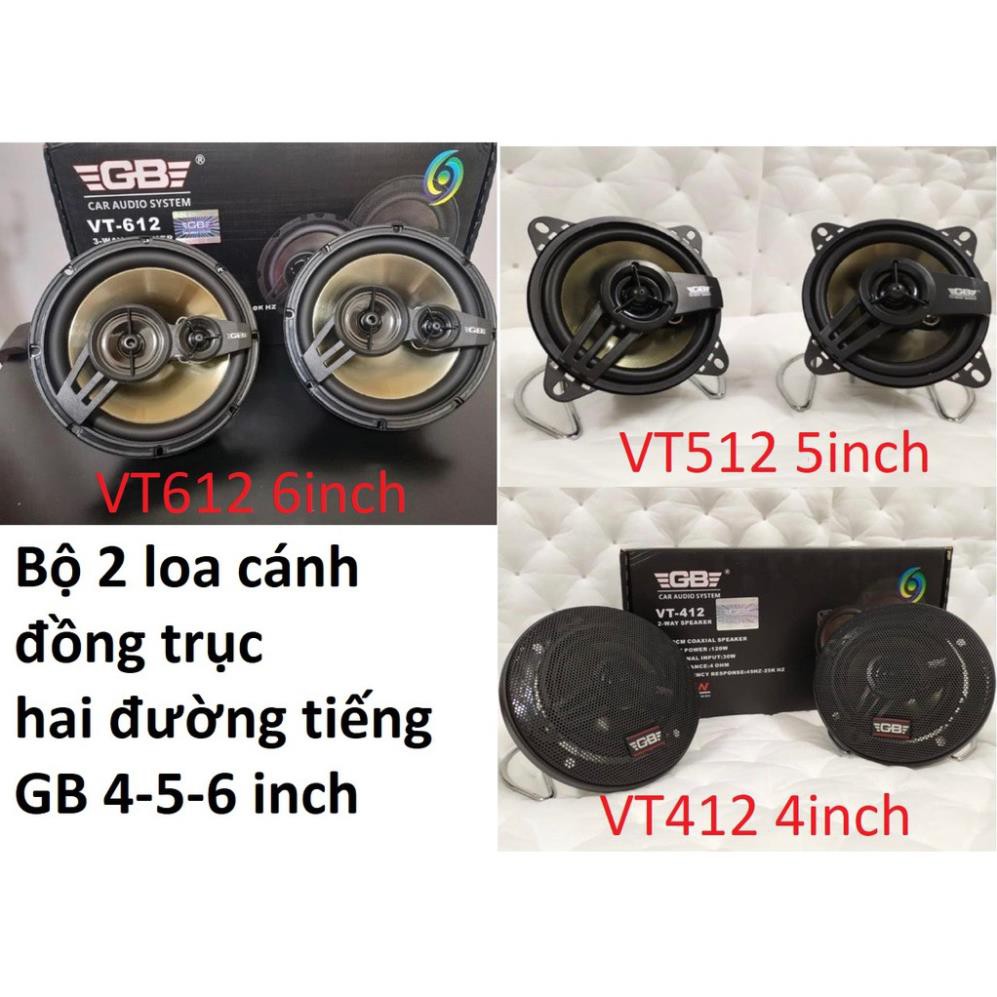 ชุดลําโพงประตูรถยนต์โคแอกเชียล 2 GB จาก 4 ถึง 6 นิ้ว VT-612 VT-512 VT-412 TWO SOUND STREET