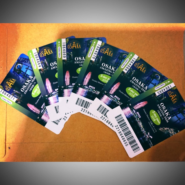 บัตรแข็ง Osaka Amazing pass 2 day