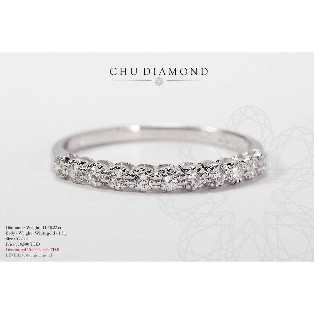 แหวนเพชรเหลี่ยม Heart & Arrows และเพชรรัชเชียนคัท E-F color น้ำ 98-99 VVs1-VVs2 ตัวเรือน white gold