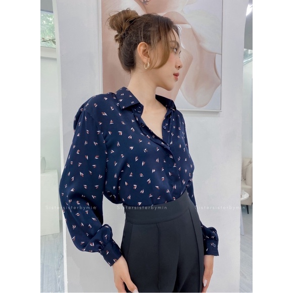 SISTERSISTER - เสื้อเชิ้ตผ้าไหม RETRO/90s