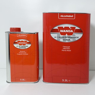 แลคเกอร์ Wanda 2K 4:1 Hi-Performance Clear (AkzoNobel) ชุดขนาด 3.2L + 0.8L