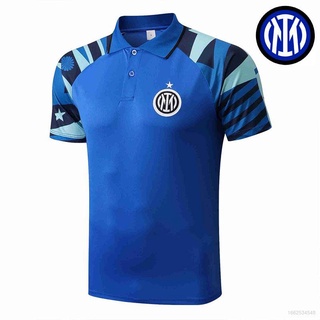 เสื้อโปโลแขนสั้น ลายทีมชาติฟุตบอล Inter Milan 2022-2023 พลัสไซซ์ สําหรับผู้ชาย และผู้หญิง