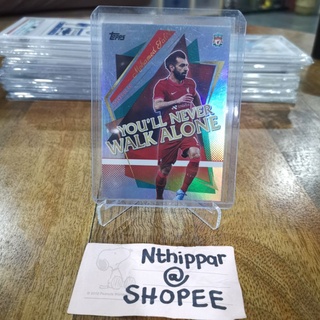 ขาย การ์ด Topps Liverpool Team Set Mohamed Salah Aqua /150 Youll never walk alone บังโม โม ซาลา การ์ดฟุตบอล การ์ดนักบอล