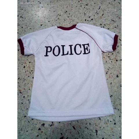 จัดส่งจากกรุงเทพฯ ส่งตรงจุดเสื้อยืดตำรวจเด็กสกรีนหน้าหลัง#ชุดอาชีพเด็ก#เสื้อยืดตำรวจ#เสื้อตำรวจ