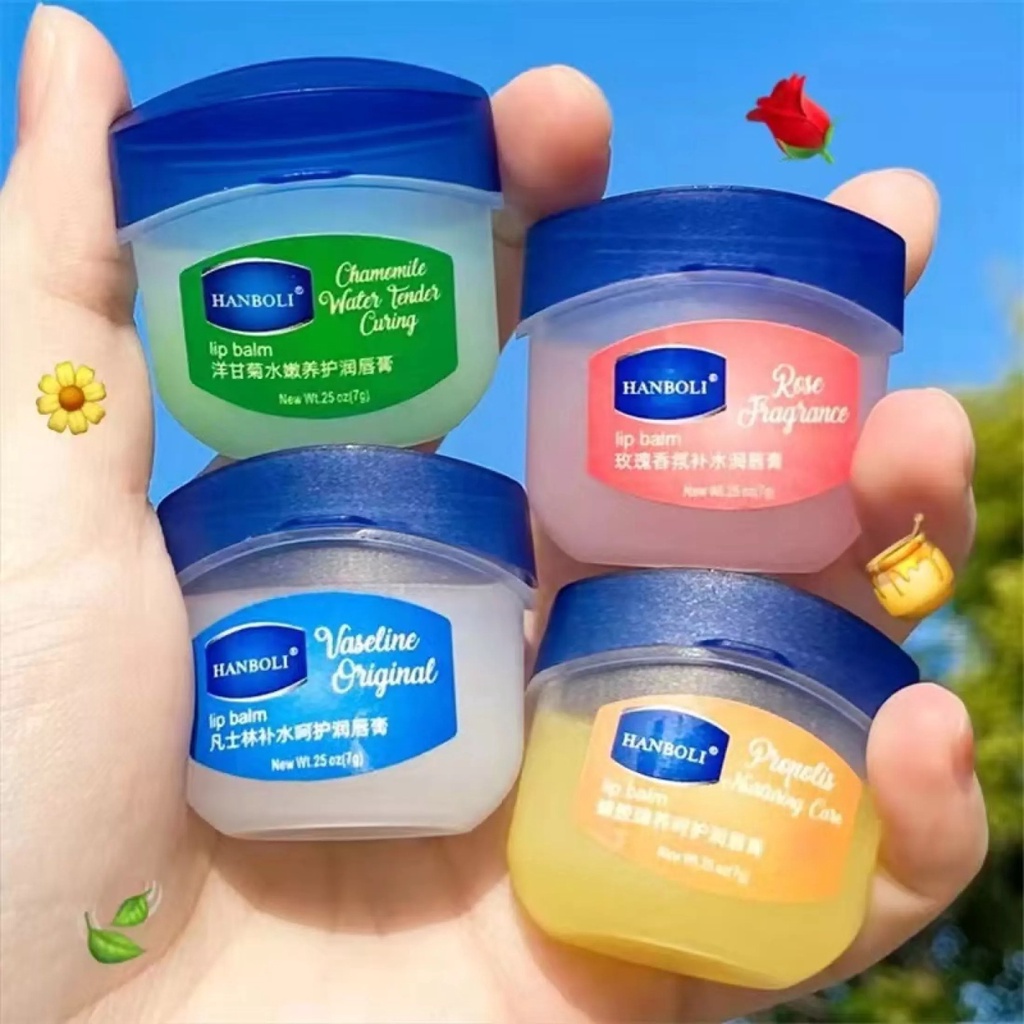 ♥ พร้อมส่ง ♥ HANBOLI Vaseline ลิปสติกลี่ยนสี [1 กล่อง/4ชิ้น] ลิปบาล์ม ช่วยบำรุงปากแห้ง แก้ปากคล้ำ