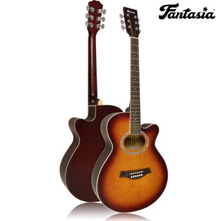 Fantasia กีต้าร์โปร่ง 40 นิ้ว คอเว้า รุ่น F90 (Sunburst) ** กีตาร์โปร่งมือใหม่ **